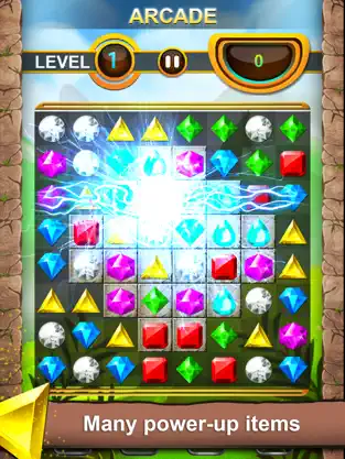 Screenshot 1 Joyas Misiones - Match-3 clásico juego de puzzle iphone