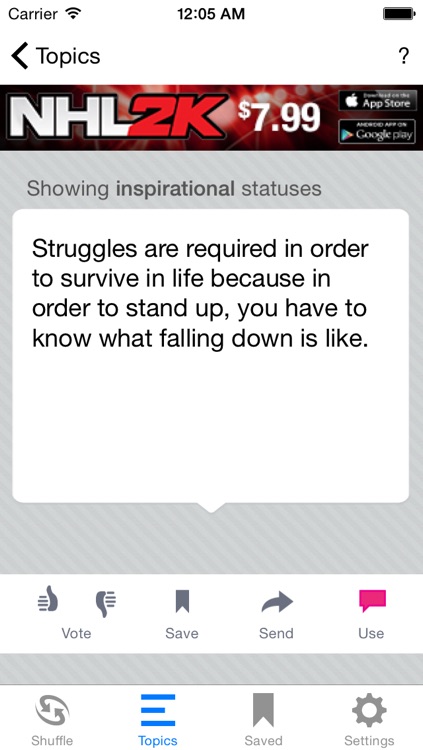 Status Shuffle Lite for Facebook screenshot-3