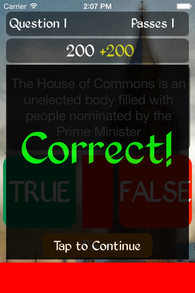 True or False - The House of Commons Trivia Quiz screenshot 3