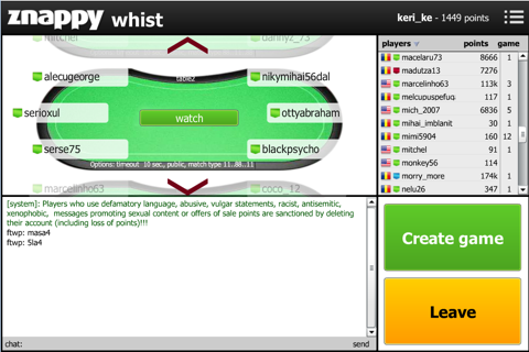 Whist Znappy screenshot 2