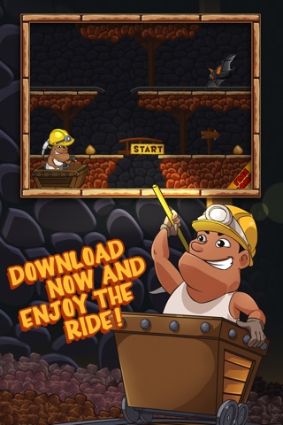 Gold Miner Rail Craft Ride: Pitfall Survival Pro screenshot 3