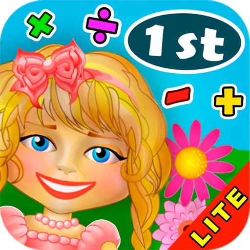 Math. Girl. Flowers. 1st Grade. Lite icon