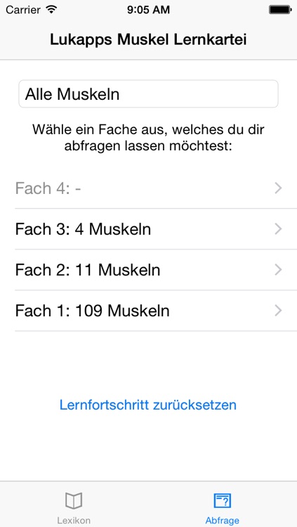 Lukapps Muskel Lernkartei screenshot-3