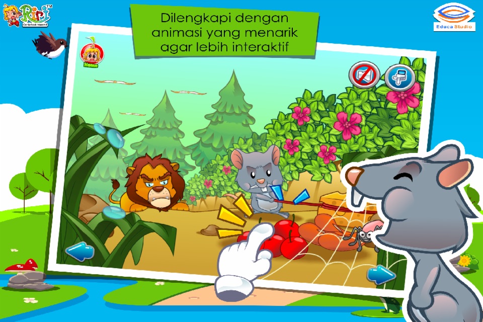 Singa dan Tikus - Cerita Anak Interaktif screenshot 3