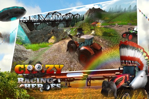 A Crazy Racing Heroes Premium: Fun Tractor Driving Derby 3D screenshot 3
