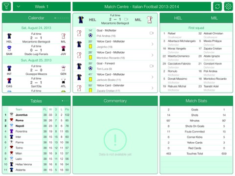 Italian Football Serie A 2013-2014 - Match Centre screenshot 3