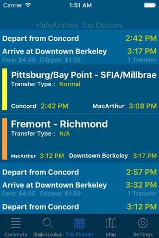 My BART Commute screenshot 3