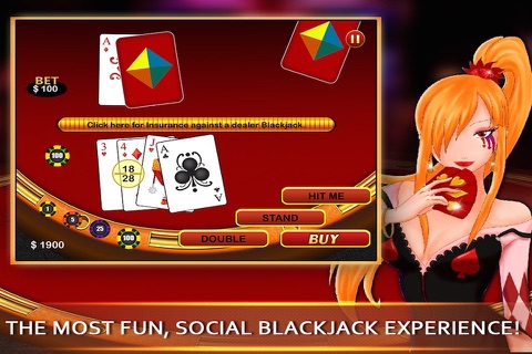 A Blackjack 21 Multiplayer Live in Las Vegas Card Casino Fever screenshot 3