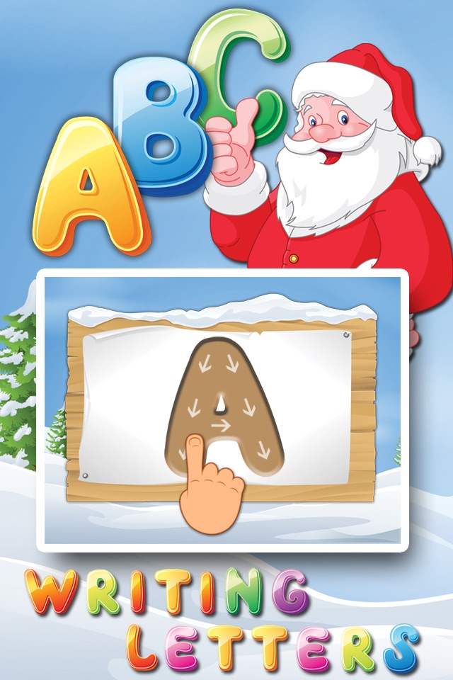 Letters with Santa Free - Kids Learn Alphabet and Letters screenshot 4
