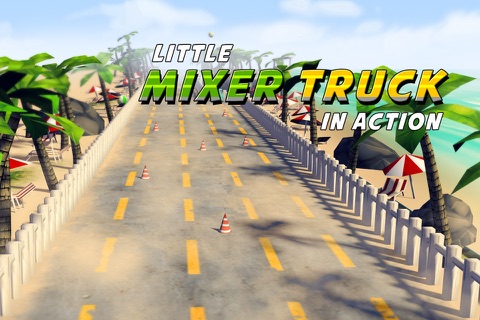 Little Mixer Truck in Action Gold: 3D Cartoonish Construction Driving Game for Kids screenshot 2
