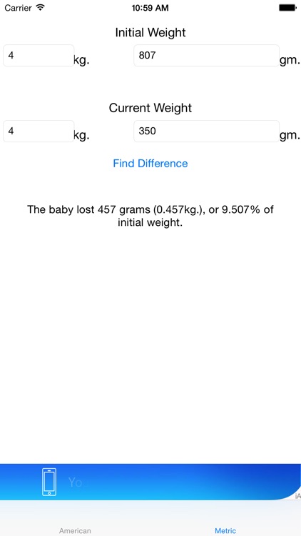 Pediac - An Infant Weight Loss Calculator