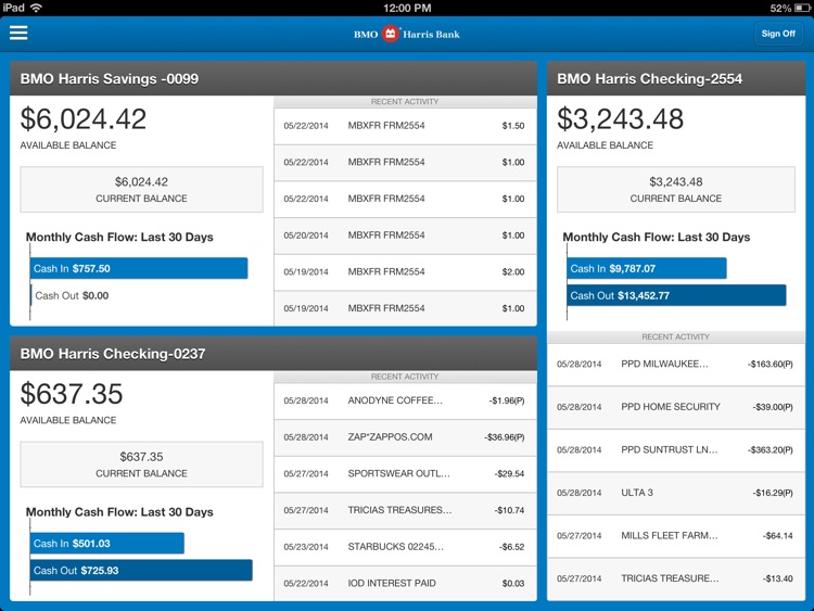 BMO Harris Mobile Banking for iPad screenshot-3