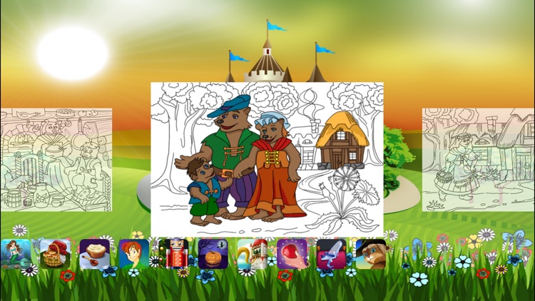 Goldilocks and the Three Bears. Coloring book for children