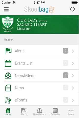 Our Lady of the Sacred Heart Merbein - Skoolbag screenshot 2