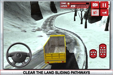 Snow Truck Driver Simulator 3D – Drive the big crane and clear up ice from frozen road screenshot 4