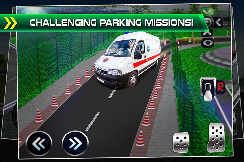 Police Emergency Car Parking Simulator - 3D Bus Driving Test & Truck Park Racing Games screenshot 2