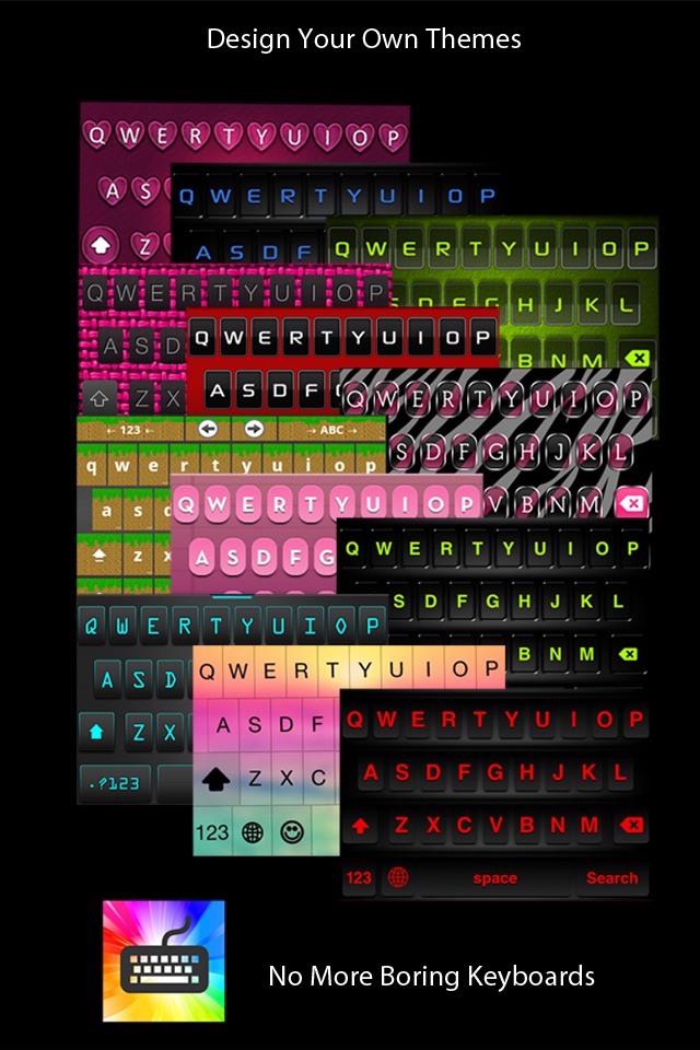 Keyboard Themes: Custom colors, cool fonts, and personalize new backgrounds for iPhone, iPad, iPod screenshot 4