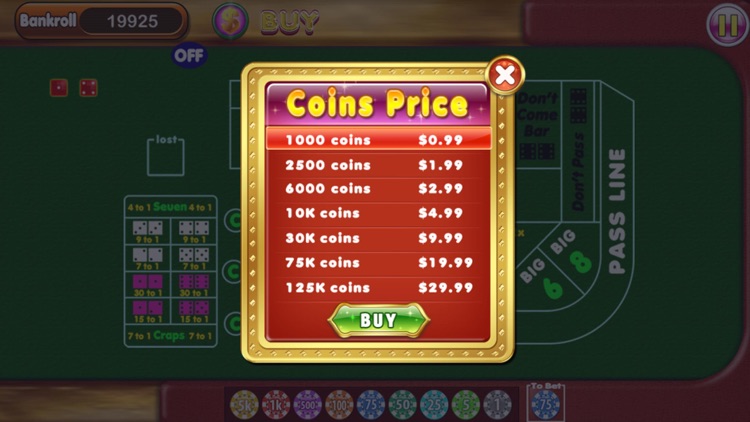 Craps HD - Free Casino Craps Dice Game screenshot-3