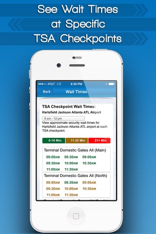 TSA Wait Times by iFly screenshot 2