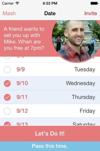 Masher - Match Your Friends on Dates screenshot 2