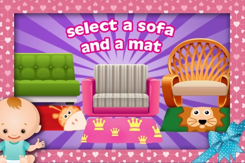 Newborn Baby Room Maker - Mommy and New baby care game for kids screenshot 4