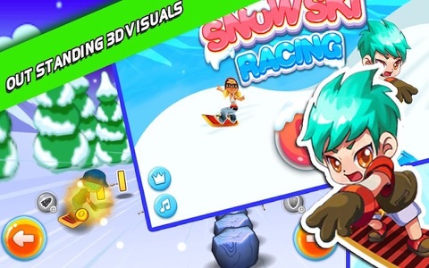 3D Ski Racing-Super Jumper Rush screenshot 2