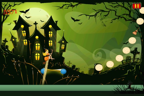 Pretty Witch Bounce - Magical Jumping Adventure Free screenshot 2