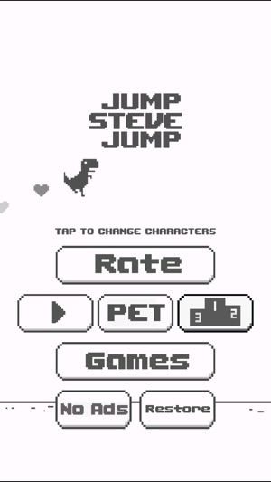 Jump Steve Jump - 8-bit Dinosaur Journey Widget Game(圖2)-速報App