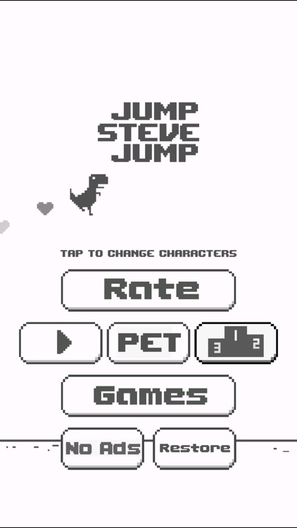 Jump Steve Jump - 8-bit Dinosaur Journey Widget Game