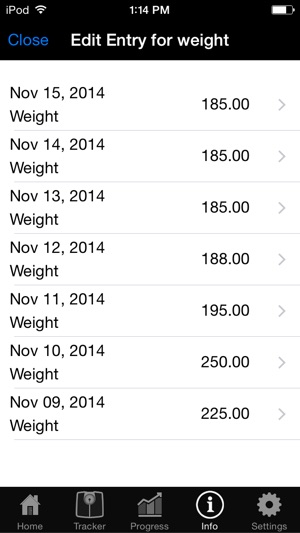 weight and body fat tracker