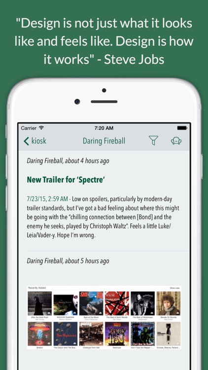kiosk - a Feedly rss client