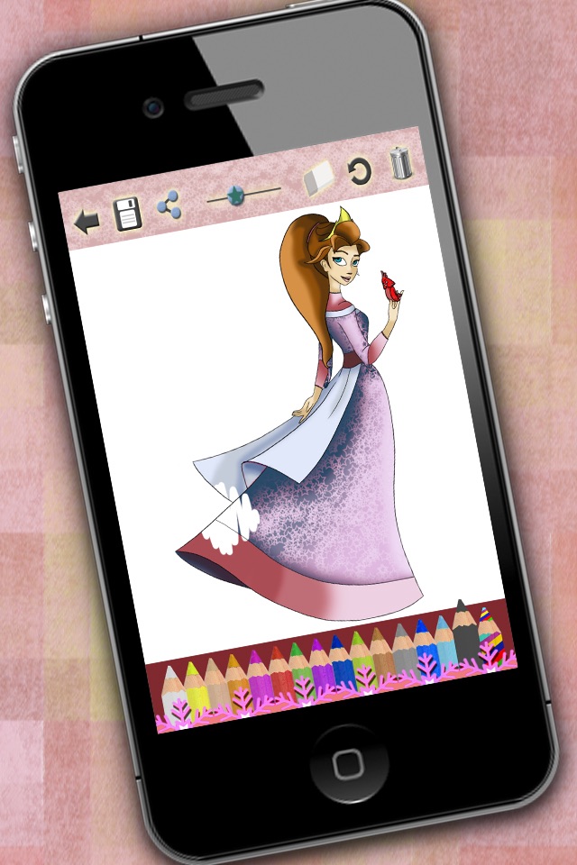 Dibujos para colorear princesas mágico screenshot 3