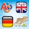 German - English Voice Flash Cards Of Animals And Tools For Small Children