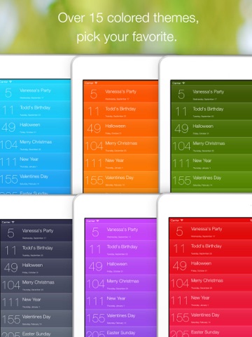 Screenshot #5 pour Amour Temps - Love Time - compte à rebours pour les dates et les jours fériés importants