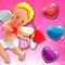 Match candy hearts, gems, and rings in this lovely Cupid adventure