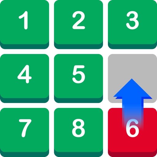 Number Puzzle: Slide to Sort - Blue Boat