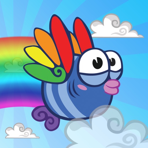 Happy Rainbow Bird Icon