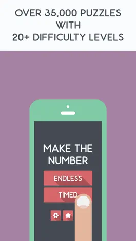 Game screenshot Make The Number - A Fast Paced Math Puzzle Game Like 24 For All Ages From Child To Adult That Is Better Than Flash Cards apk