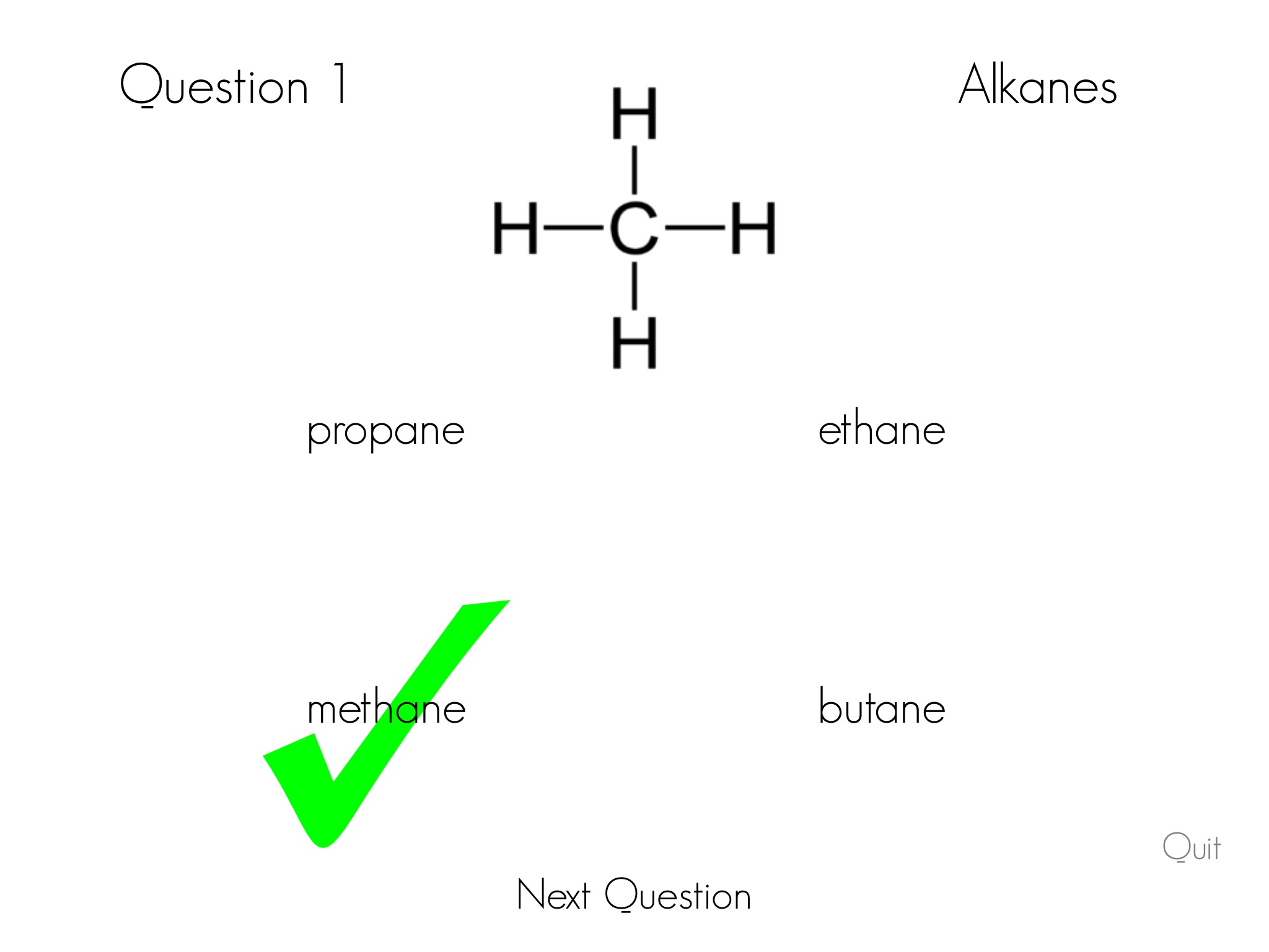 Basic Organic Chemistry Symbols Quiz screenshot 2
