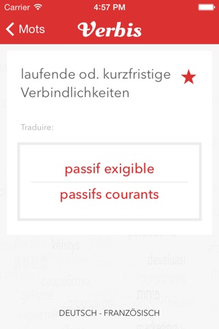 Verbis Dictionary – Deutsch - Französisch Wörterbuch der Finanzen, Banken & Buchhaltung Begriffe. Verbis Dictionary - Français — Allemand Dictionnaire des Termes de Finance, Banque et Comptabilité screenshot 3