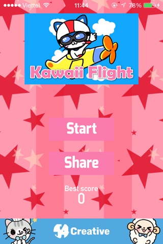 KawaiiFlight-スワイプ操作で落ちてくるボールをブロック！ screenshot 3