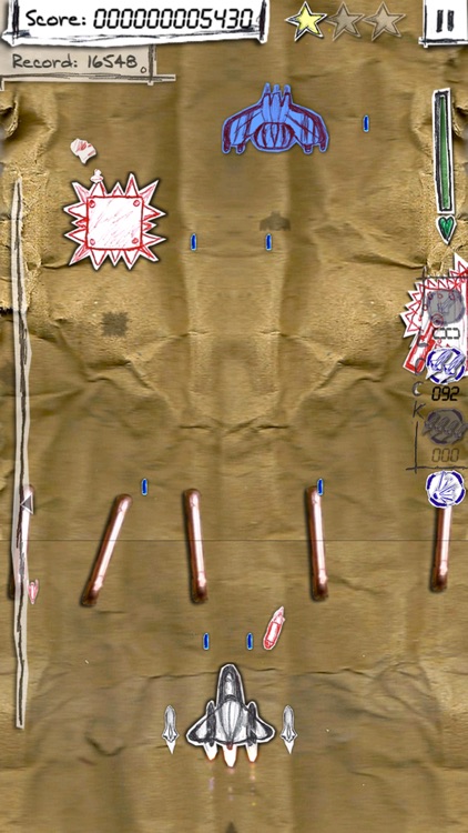 Shock-X. - Space shooter wars paper screenshot-0