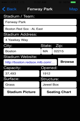 Pro Baseball Teams Ballparks Stadiums screenshot 4