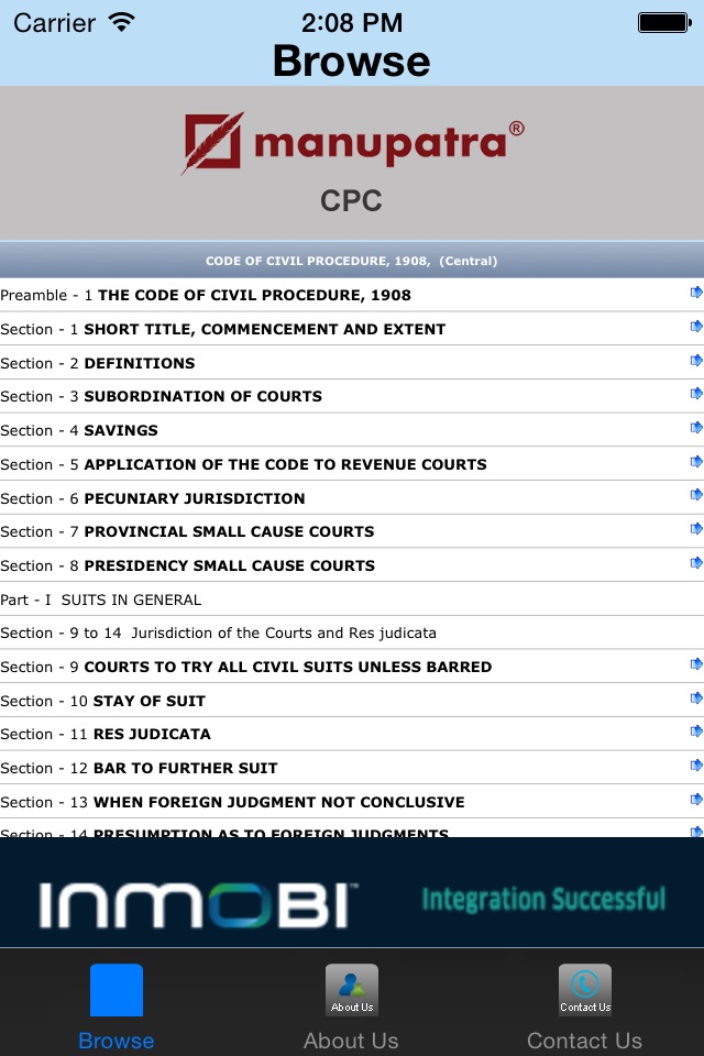 Manupatra - Code of Civil Procedure screenshot 2