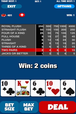 Poker Queen - Video Pocker Machine Game screenshot 2