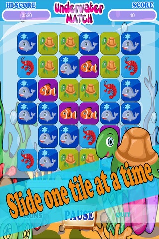 Underwater Match 4 - Ocean Block Puzzle Mania : Free Game screenshot 2