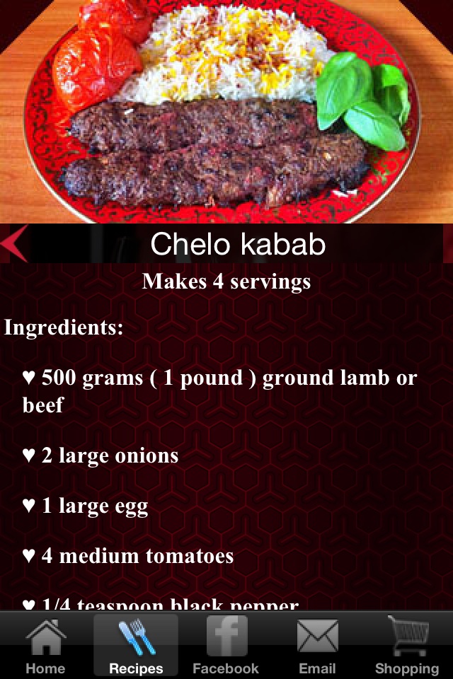 Persian Food Recipes screenshot 2