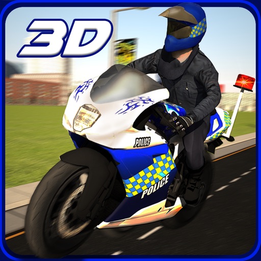 Police Motorcycle Ride Simulator 3D – Chase the criminal and cease them on bike Icon