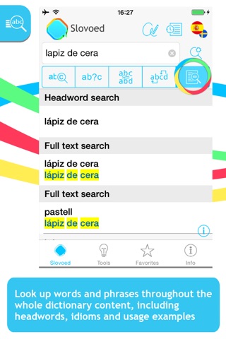 Spanish <-> Swedish Slovoed Compact talking dictionary screenshot 2
