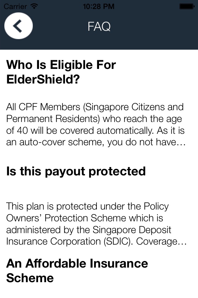 CPF Elder Shield screenshot 2